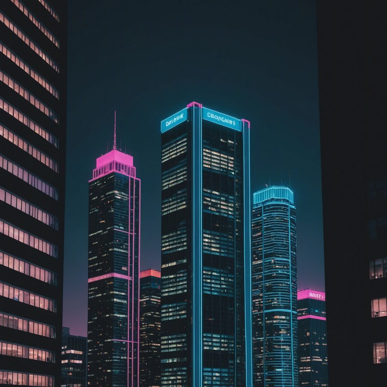 Explore a vivid musical journey through a bustling cyberpunk cityscape, where neon lights twinkle against gritty, electronic beats, painting a sonic picture of a high tech urban future. Perfect for evoking visions of nocturnal adventures in a sprawling, neon lit metropolis.
