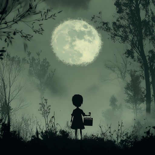 An unsettling instrumental nursery rhyme featuring delicate melodies that drift through quiet, shadowed forests under the moonlight. The music box tones intertwine with ghostly whispers, creating an atmosphere that is both captivating and haunting.