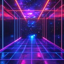 cinematic journey through cosmic disco beats, dramatic melodies.