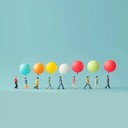 playful festive celebration with toy like musical instruments