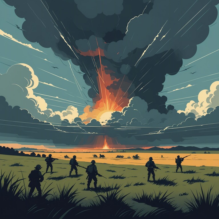This track aims to capture the essence of bravery and undying spirit through soaring guitar riffs and thunderous percussions. It resounds the story of heroic battles and ever lasting honor, encouraging listeners to find their inner valor and face their challenges head on.