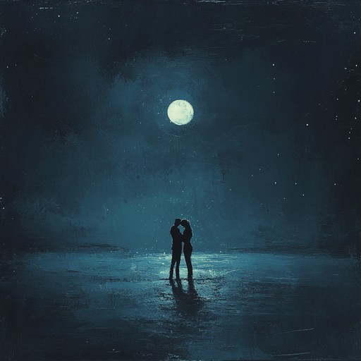 A gentle and soothing instrumental piece featuring delicate piano melodies accompanied by soft strings, evoking the tender emotions of a romantic night under the moonlight.