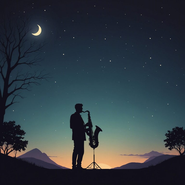 Imagine a sultry, seductive saxophone solo that captures the essence of an intimate evening where the velvet night unfurls around melodious whispers. This track elegantly combines sensuality with a deep, comforting ambiance using the smoky tones of a saxophone, crafting a backdrop perfect for a night of introspection or romance.