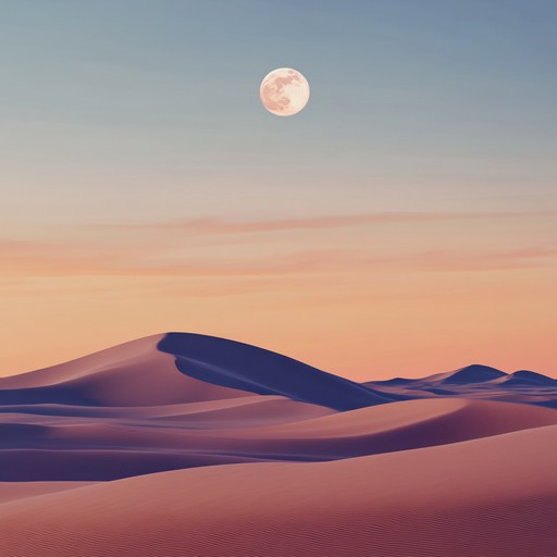 A gentle instrumental piece capturing the tranquility and mystery of a middle eastern desert night, with lush, flowing melodies and delicate ornamentations that transport listeners to a world of peace and contemplation. The music evokes images of moonlit sand dunes, whispering winds, and the endless horizon.