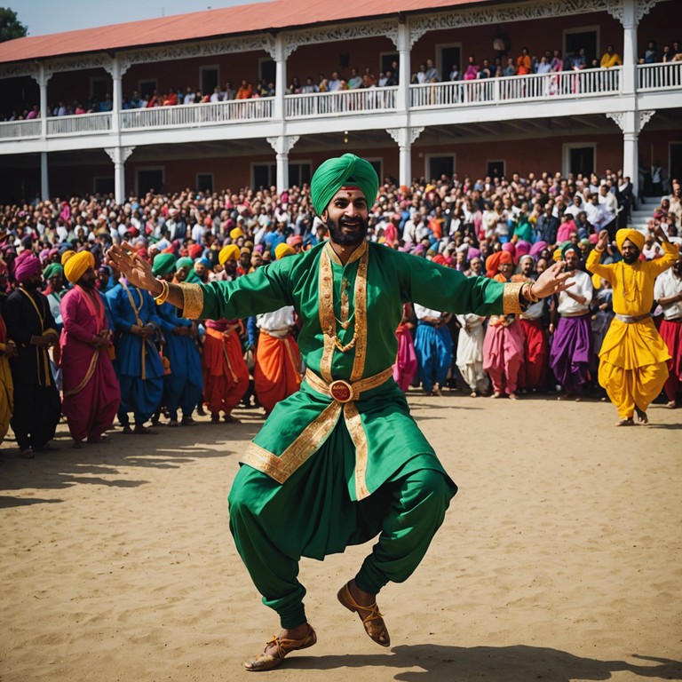 Immerse in the thrilling soundscapes of punjab as this track melds ancient rhythms with contemporary musical elements, creating a dynamic and invigorating experience that bridges generations through dance.