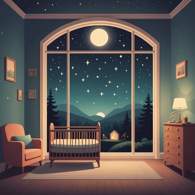 A tender and serene music piece, perfect for playing during bedtime rituals to help wind down the day and cuddle the listener into a peaceful slumber. The peaceful melody mimics the tranquil night whispers, ideal for fostering deep relaxation.