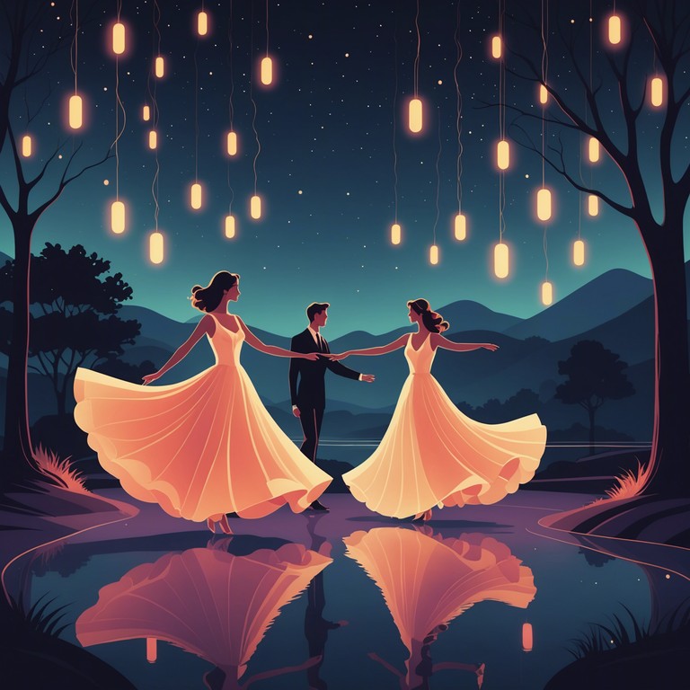 Imagine a ballroom filled with dancers, each step and spin adding a stroke of color and joy to this whimsical tango piece. The music, lively and captivating, elevates the traditional tango into a fantastical experience.