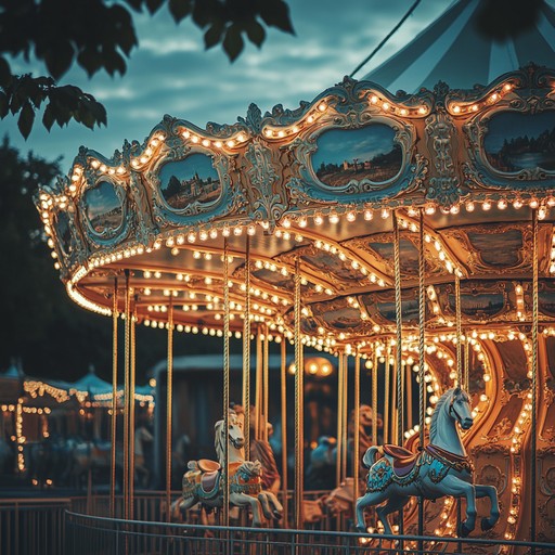 An instrumental piece that transports listeners back to bygone carnivals, blending vintage fairground melodies with a touch of melancholy, evoking the joy and nostalgia of old festivals.