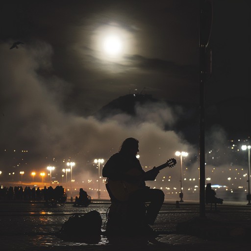 Soft yet striking, this track combines the elegance of bossa nova with a rebellious fervor. The guitar's melancholic tones intermingle with dynamic rhythms, evoking the resilience found in rio’s night time streets. Perfect for those who revel in introspection and a touch of defiance.