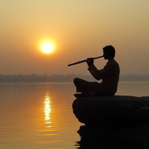 In mystic winds of varanasi, a traditional indian flute intertwines with modern ambient soundscapes, evoking the serene yet vibrant atmosphere of the holy city of varanasi. The indian flute, known for its soul stirring melodies, guides listeners through a journey that blends ancient sounds with contemporary ambient electronica, creating a transcendent experience that bridges cultural and temporal divides. This piece aims to transport you to the ghats of the ganges, where spirituality and daily life coalesce under the mystical indian sky.