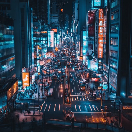 This track encapsulates the essence of a bustling city at midnight, with energetic beats that mirror the pulsating lights and dynamic energy of urban nightlife. The composition blends traditional electronic elements with modern city sounds, creating a soundscape that is both vibrant and compelling.