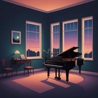 piano melodies linger in twilight's embrace