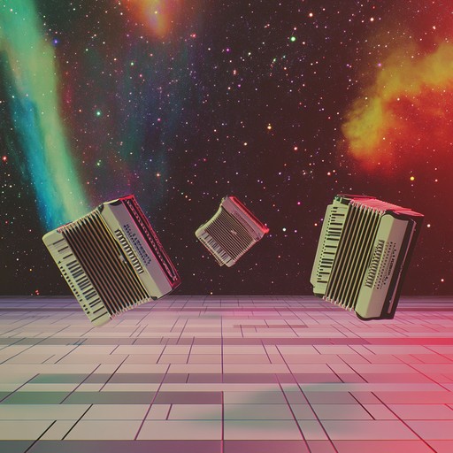 This upbeat instrumental polka combines traditional rhythms with space themed electronic synths, resulting in a festive and futuristic dance track.