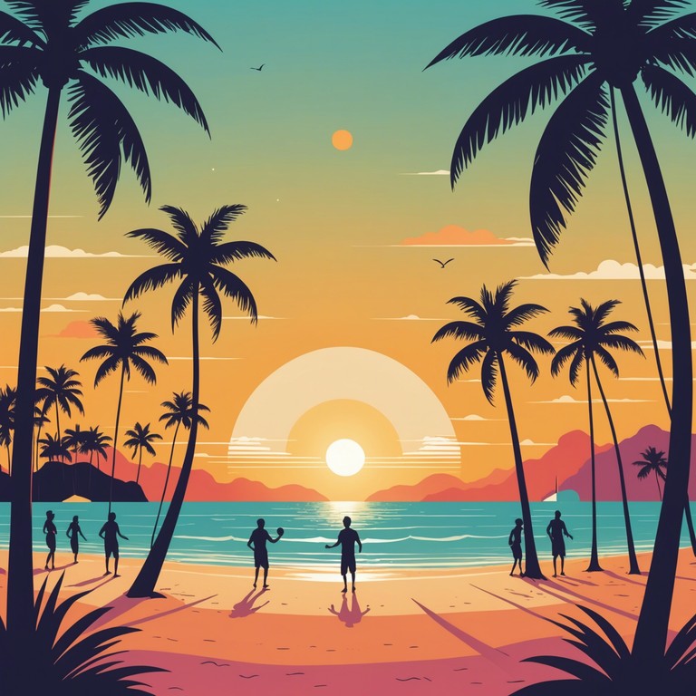 Imagine the first glimmers of sunlight dancing across crystal clear waters as vibrant, pulsating rhythms echo through the palm trees. This track embodies a perfect tropical morning, infused with the energizing spirit of an island beach party that invites you to dance barefoot on the sand, with the waves gently lapping at your feet.