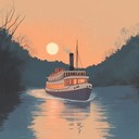 relaxed instrumentals capturing lazy riverboat on serene waters