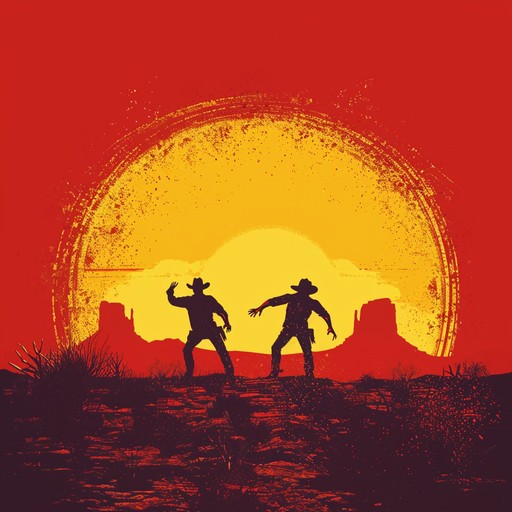 An instrumental track that combines groovy western influences and catchy rhythms, creating an atmosphere perfect for cowboys dancing under the desert sky.