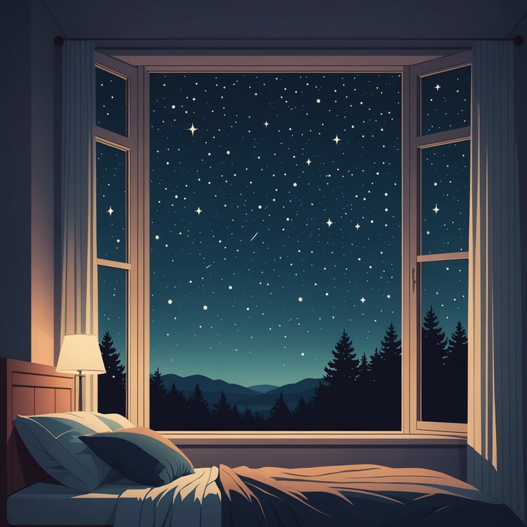 Imagine a soft, contemplative bedroom pop tune that envelops you as you gaze at the starlit sky, losing yourself in the depths of your thoughts guided by the gentle strum of an electric guitar.