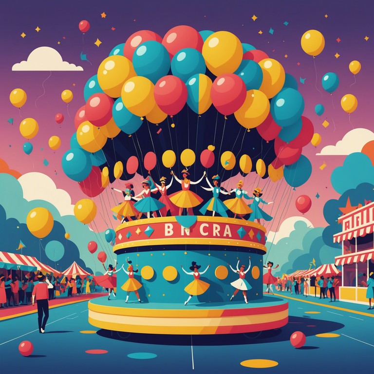 This track stirs up the ecstatic energy of a lively carnival, infusing pulsating rhythms and vibrant melodies to transport listeners straight to the heart of a festive parade. The dynamic use of samba whistles imbues the piece with authenticity and an irrepressible spirit of celebration, making it perfect for high energy scenes and joyful moments.