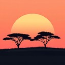soothing afrobeat instrumental capturing peaceful african evening.