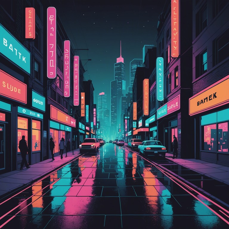 This track features a gritty atmosphere filled with raw, pulsating disco funk grooves, reminiscent of a late night city scene. The bass drops are heavy yet smooth, creating a vivid auditory journey through the sounds of urban nightlife.