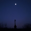 dreamy sitar echoes under moon, invoking peaceful contemplation.