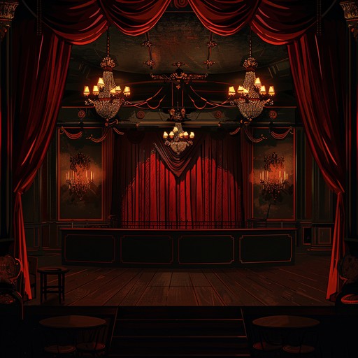 An instrumental piece featuring dark, vibrant cabaret with dramatically intense piano melodies. The piece takes listeners through a nighttime masquerade ball, filled with mysterious, shadowy characters and a sense of nostalgic theatricality.