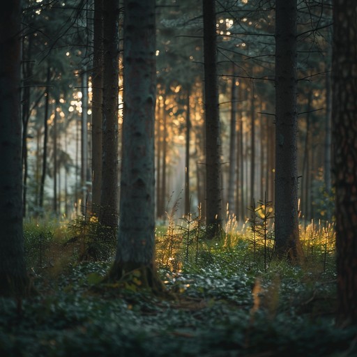 Experience a tranquil walk through a peaceful twilight forest, where the soothing sounds of acoustic guitar blend seamlessly with gentle folk rock melodies. The track evokes a serene atmosphere perfect for reflection and relaxation, transporting listeners to a calm, introspective space enveloped by nature's beauty.