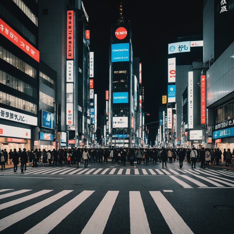 This track offers a gentle reminder of tokyo's elegant chaos at night, blending smooth jazz with j pop to evoke a feeling of walking through the glowing streets of the city, immersed in a comforting blend of cultures.