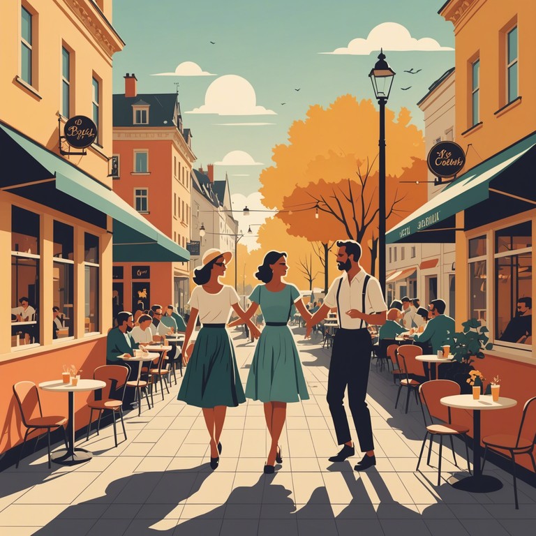 This track evokes the vibrant spirit of a sunlit berlin café scene with its lively and uplifting german schlager style. Perfect for capturing a sense of happiness and nostalgia, the music dances with traditional hooks and a joyful chorus, enriched by a dominant accordion playing lead. The composition invites listeners to tap their feet and smile, enjoying the carefree and hearty energy that german schlager music embodies.