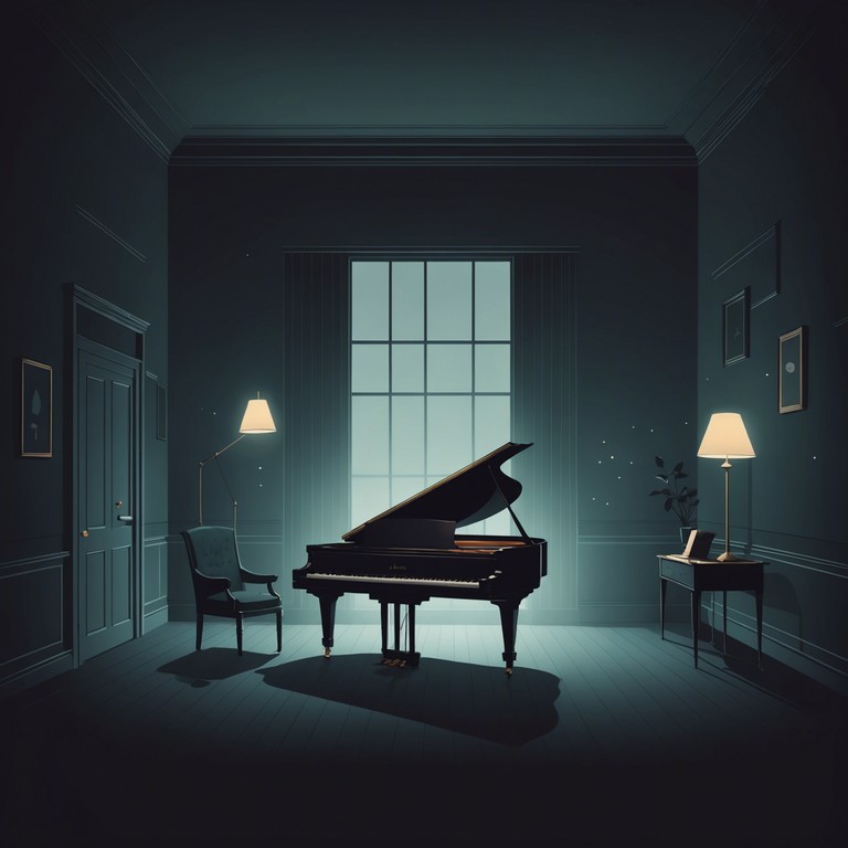 A slow tempo torch lounge track designed for an unnerving atmosphere, where eerie melodies blend with subtle, haunting tones, crafting a spine chilling, yet oddly comforting listening experience. The soundtrack to a dimly lit room clouded in mystery and suspense, questions lurking in every shadow.