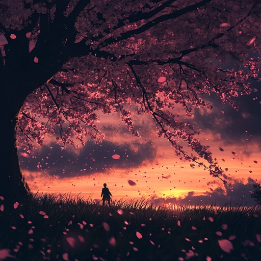 A delicate and melancholic instrumental piece, featuring a simple piano melody interwoven with subtle strings, creating an atmosphere that mirrors the reflective and heart wrenching moments of an anime protagonist's struggle. The music ebbs and flows, drawing the listener into a nostalgic and sorrowful emotional state