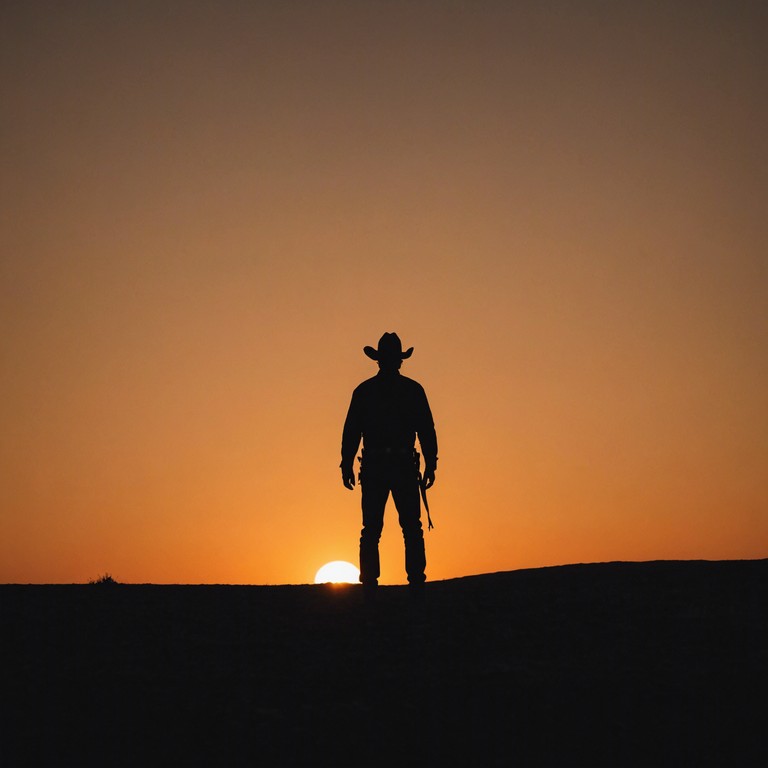 This track evokes the haunting solitude of a weathered gunslinger wandering through a vast desert expanse, with each guitar twang echoing the emptiness and stirring dusty memories of forgotten duels and distant horizons.