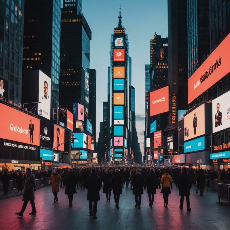 A hopeful, inspiring broadway style instrumental featuring classical piano melodies that revive the golden era of theater, this track captures the mood of dreamers walking the vivid streets of new york, filled with aspirations and cloaked in the magic of dazzling lights. Perfect for scenes depicting ambition and future successes