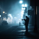 an unnerving jazz soul instrumental echoing through empty, eerie streets.