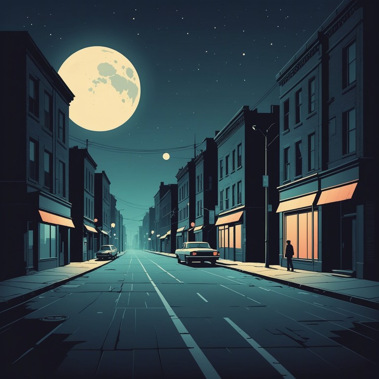 A track that interlaces the grit of urban grime with the tranquility of chill vibes, depicting a walk through empty city streets under the moonlight, creating a soundscape of solitude and reflective peace.