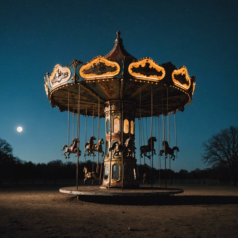 As dusk falls on an abandoned park, the echoes of lost laughter blend with the ghostly drone of an age old calliope, creating a soundscape that dances on the edge of the surreal and the terrifying. Feel the chill of the wind and the strange sense of being watched, as mysterious melodies play to an audience of shadows.