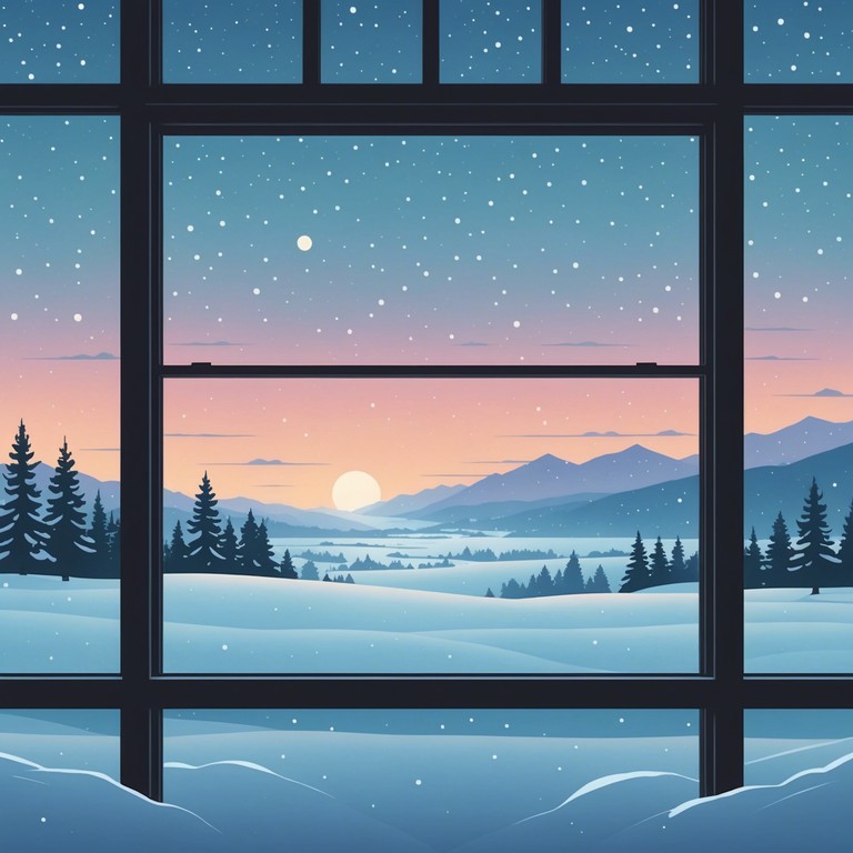 A cozy winter's evening encapsulated in a soundscape of soft lofi rhythms and delicate bell tones that seamlessly blend the joy of holiday melodies with the tranquility of falling snow. A serene and heartwarming background for your festive retreat.