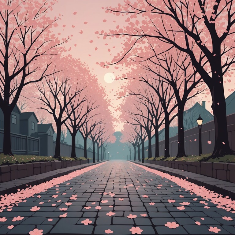 Capturing the grace and delicate beauty of cherry blossoms, this composition transports the listener to a quiet path in tokyo during the soft hours of early night, where each note resonates with calm serenity and the fleeting beauty of spring.