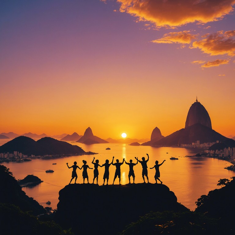 This track combines the joyful, carnival like atmosphere of brazilian samba with the intricate rhythms and rich musical heritage of afrobeat. The seductive beats inspire a celebration of dance and life against a backdrop of a stunning rio de janeiro sunset. The music navigates through powerful brass sections, intricate drum patterns, and engaging breakdowns that invite listeners to feel the warmth and vibrancy of brazilian streets.