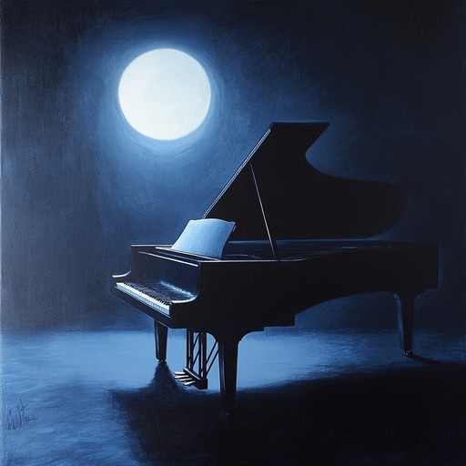 A delicate, introspective waltz that captures the essence of a solitary midnight walk under a full moon. The melody unfolds gracefully, with tender, flowing piano lines weaving through serene harmonies. It evokes a sense of quiet reflection, as if each note represents the whisper of a cool night breeze. The dynamics are gentle, focusing on the beauty of subtle changes in tone and tempo, creating an atmosphere of calm introspection.