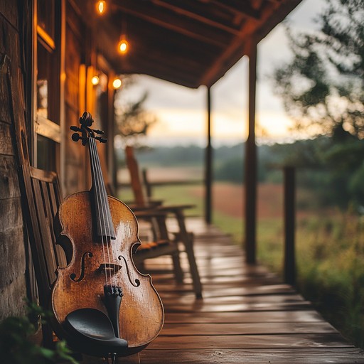 An instrumental piece that combines gentle fiddle melodies with smooth rhythmic backing, creating a warm and intimate atmosphere reminiscent of quiet nights in the appalachian mountains. The music paints a picture of serene landscapes and heartfelt emotions under the starry sky.