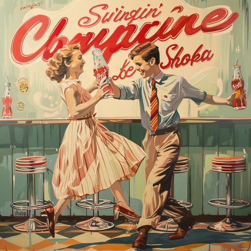 Imagine walking into a bustling soda shoppe, with jukebox tunes blaring and teenagers dancing. This instrumental captures the essence of the 50s with lively saxophone leads, playful piano melodies, and a groovy upright bass setting the rhythm.