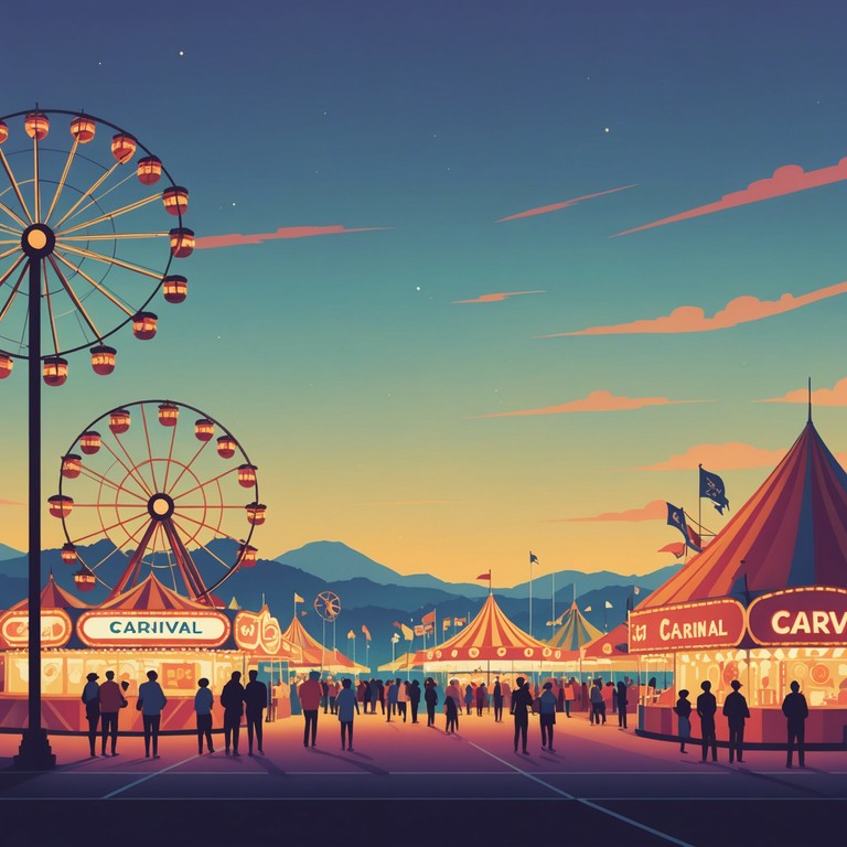 Imagine a warm, inviting afternoon at a peaceful carnival, where soft breezes carry the scent of blooming flowers and laughter. This track encapsulates the essence of a laid back festival atmosphere, perfect for unwinding and enjoying a gentle, joyful time.