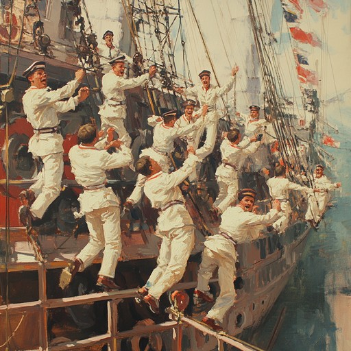 An instrumental anthem blending traditional russian naval melodies with contemporary folk elements. The piece is designed to celebrate the joyful and spirited life of sailors in the russian navy.