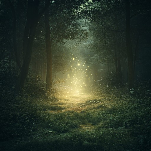 An enchanting folk composition with minimalist acoustic guitar melodies, harmonized with ethereal nature sounds that evoke the mystical spirits of an ancient forest.