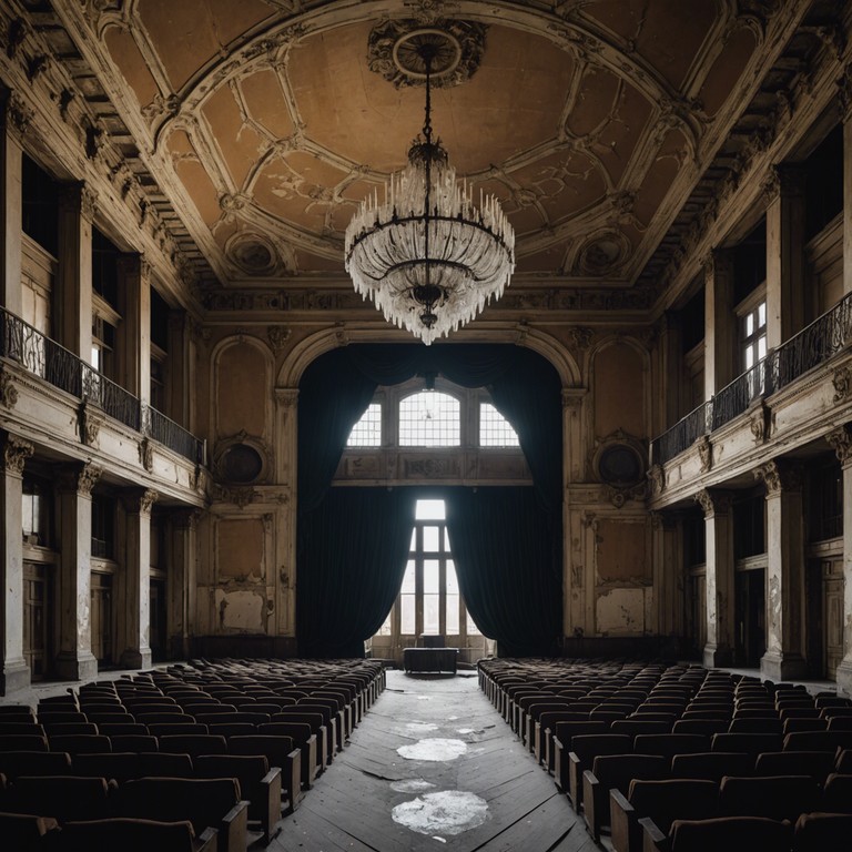 Crafted as a chilling musical journey through a deserted opera house, this piece mimics the whispered secrets and faded glory sensed in an abandoned manor's air. Subtle orchestral swells and an uncertain pace set the scene for eerie, awe inspiring encounters with the ghostly past.