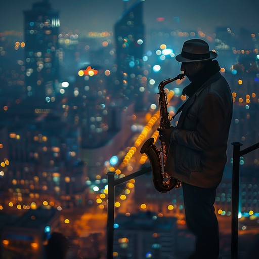 A smooth jazz instrumental piece designed for quiet evenings and thoughtful moments. The soulful saxophone leads the melody, supported by a gentle rhythm section that invokes a sense of solitude and peace. Ideal for late night listening, it captures the essence of urban nightscapes through its reflective tones.