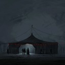 dark and anxious cabaret with eerie whispers.