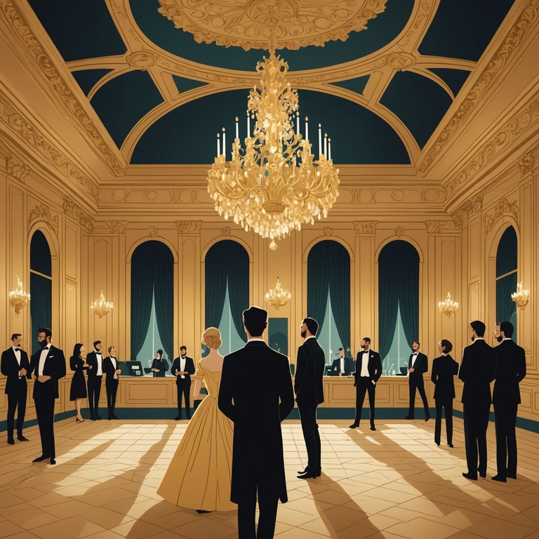 Imagine entering a grand ballroom adorned with golden chandeliers, where a subtle yet exquisitely enchanting piano melody enhances the scene of sophisticated revelry. This track captures the essence of a posh lounge during a festive evening, where every note played on the piano sets the scene for laughter and elegant dances.