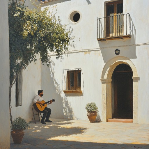 Immerse in the delicate guitar chords as they weave through soft percussion, creating a peaceful soundtrack for a warm spanish afternoon. The musical journey feels like a serene escape, wrapping you in the comfort of gentle latin melodies.